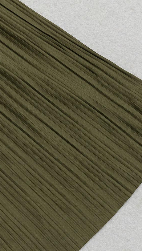 HALTER CUT OUT RUCHED MAXI DRESS