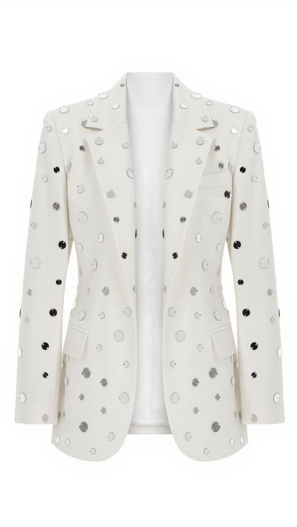 AIIZIE TYNE CIRCLE ACRYLIC EMBELLISHED BLAZER - product image