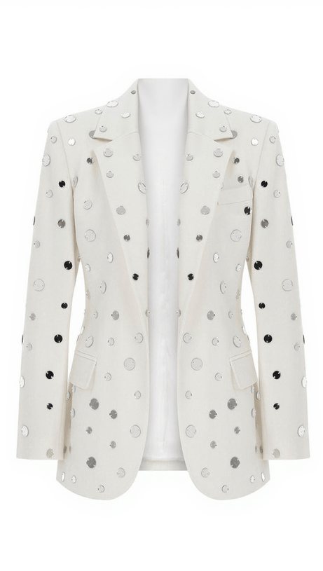TYNE CIRCLE ACRYLIC EMBELLISHED BLAZER