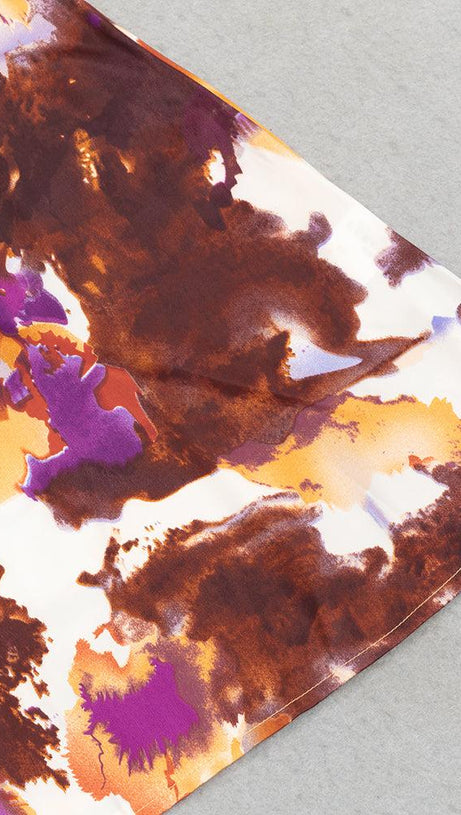 HALTER PRINTED BODYCON MIDI DRESS