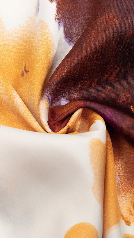 HALTER PRINTED BODYCON MIDI DRESS