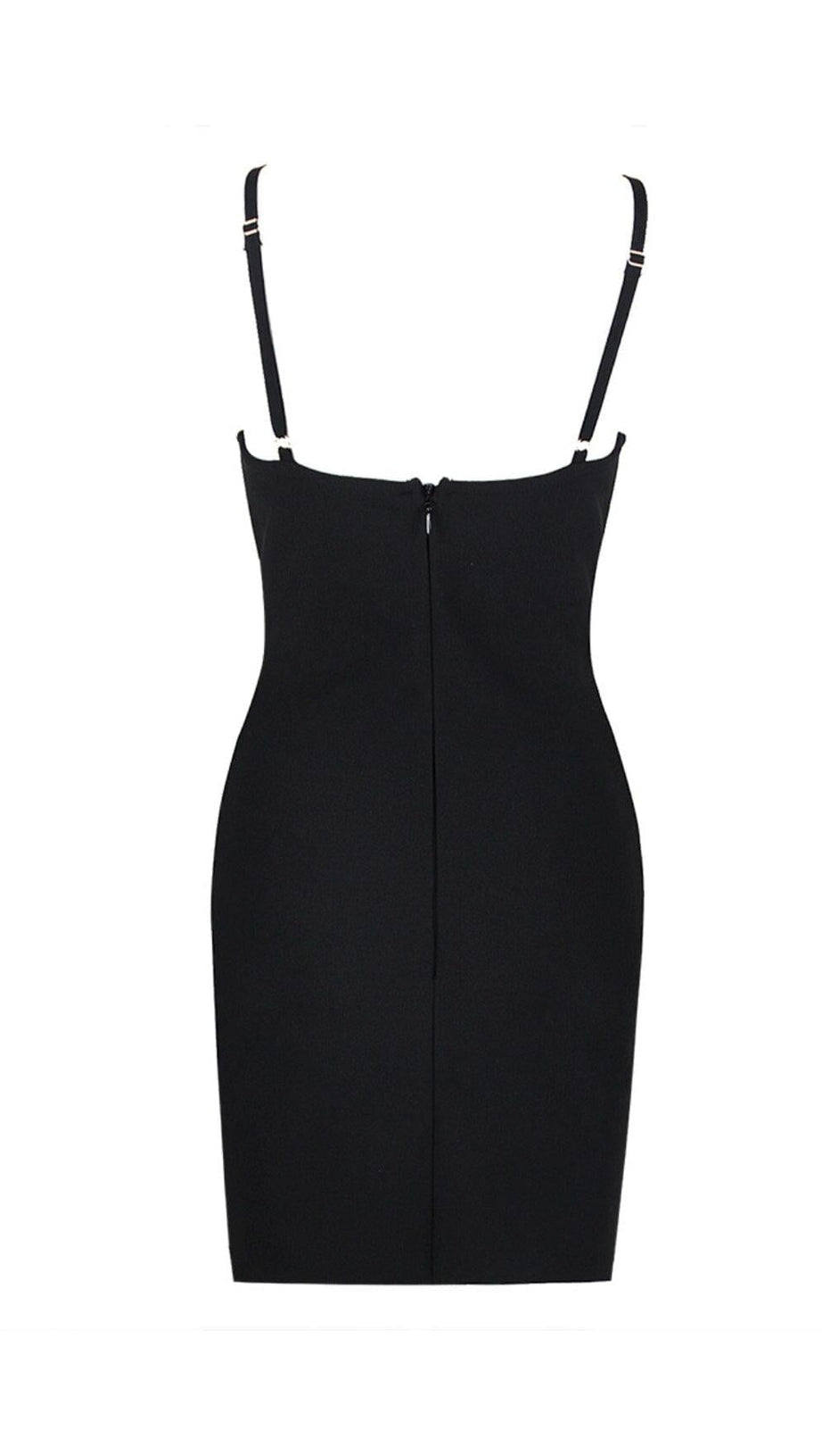 CRYSTAL IRIS EMBROIDERY MINI DRESS IN BLACK