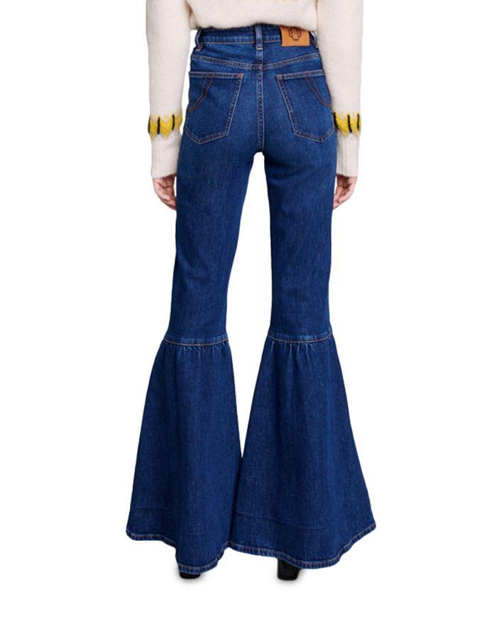 HIGH RISE FLARE LEG JEANS IN BLUE