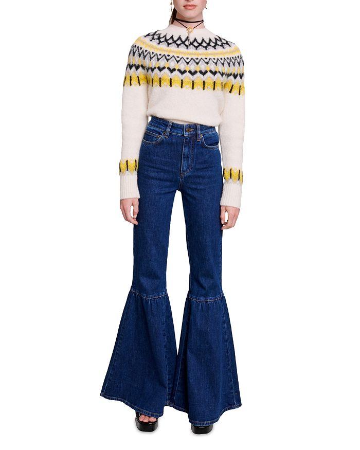 AIIZIE HIGH RISE FLARE LEG JEANS IN BLUE - product image