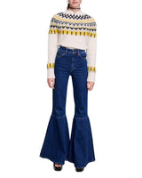 HIGH RISE FLARE LEG JEANS IN BLUE