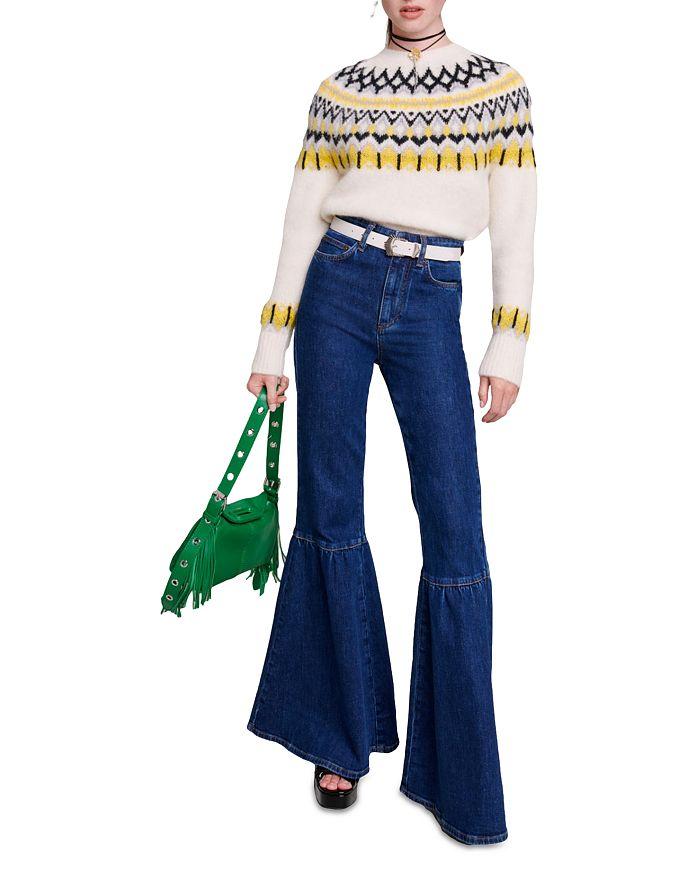 AIIZIE HIGH RISE FLARE LEG JEANS IN BLUE - product image