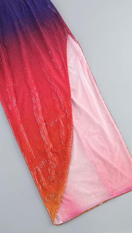 ABITO MIDI CON SPACCO ALTO E MONOSPALLA 