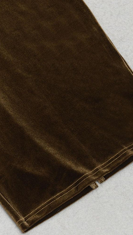 HOLLOWED-OUT SLIT SLIM MAXI DRESS