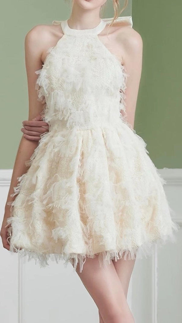 AIIZIE JASMINE PEARL WHITE MINI DRESS - product image