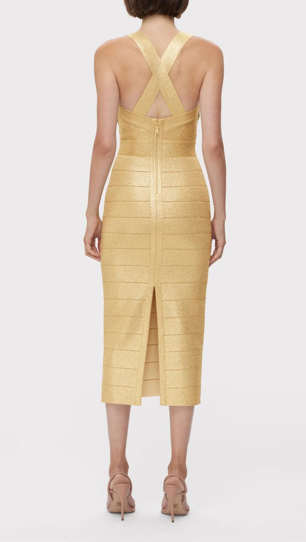 AIIZIE KNIT FRINGE MIDI DRESS - product image