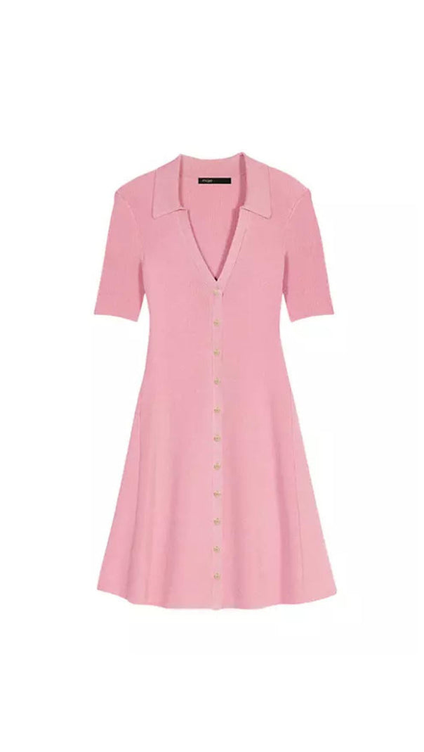AIIZIE KNIT POLO MINI DRESS - product image