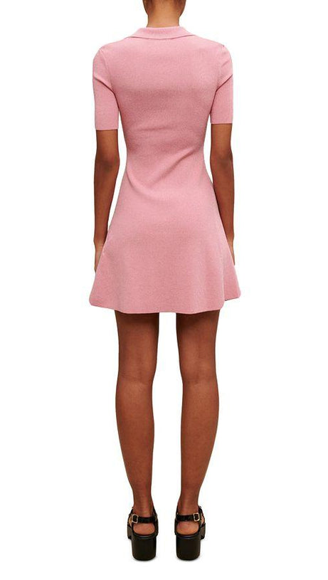 KNIT POLO MINI DRESS