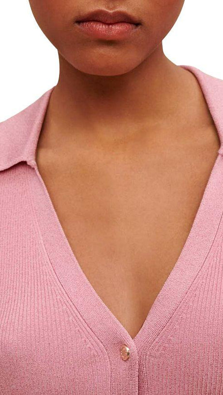 KNIT POLO MINI DRESS