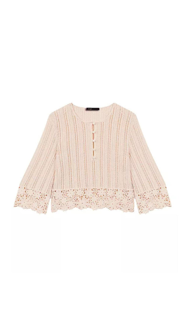 AIIZIE CROCHET TRIM TOP - product image