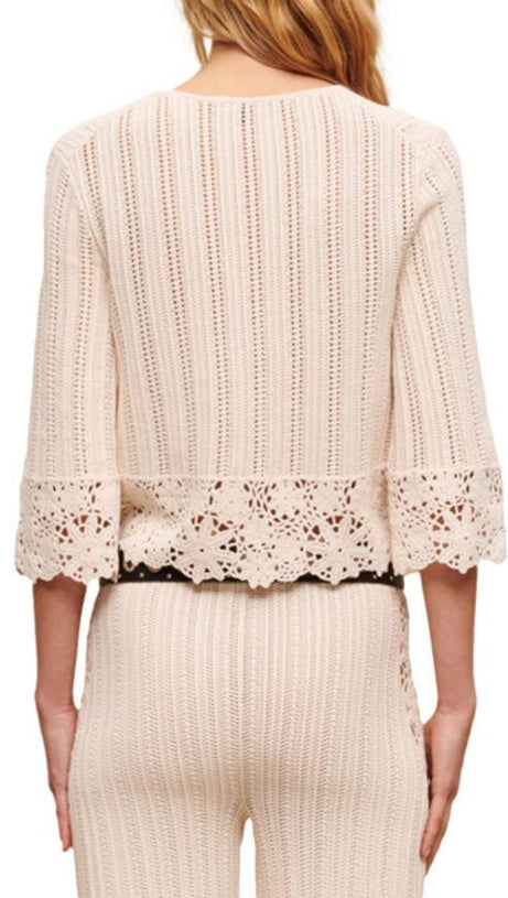 TOP CON BORDO ALL'UNCINETTO 