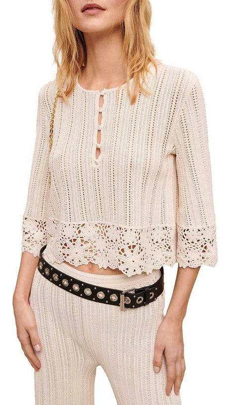 TOP CON BORDO ALL'UNCINETTO 