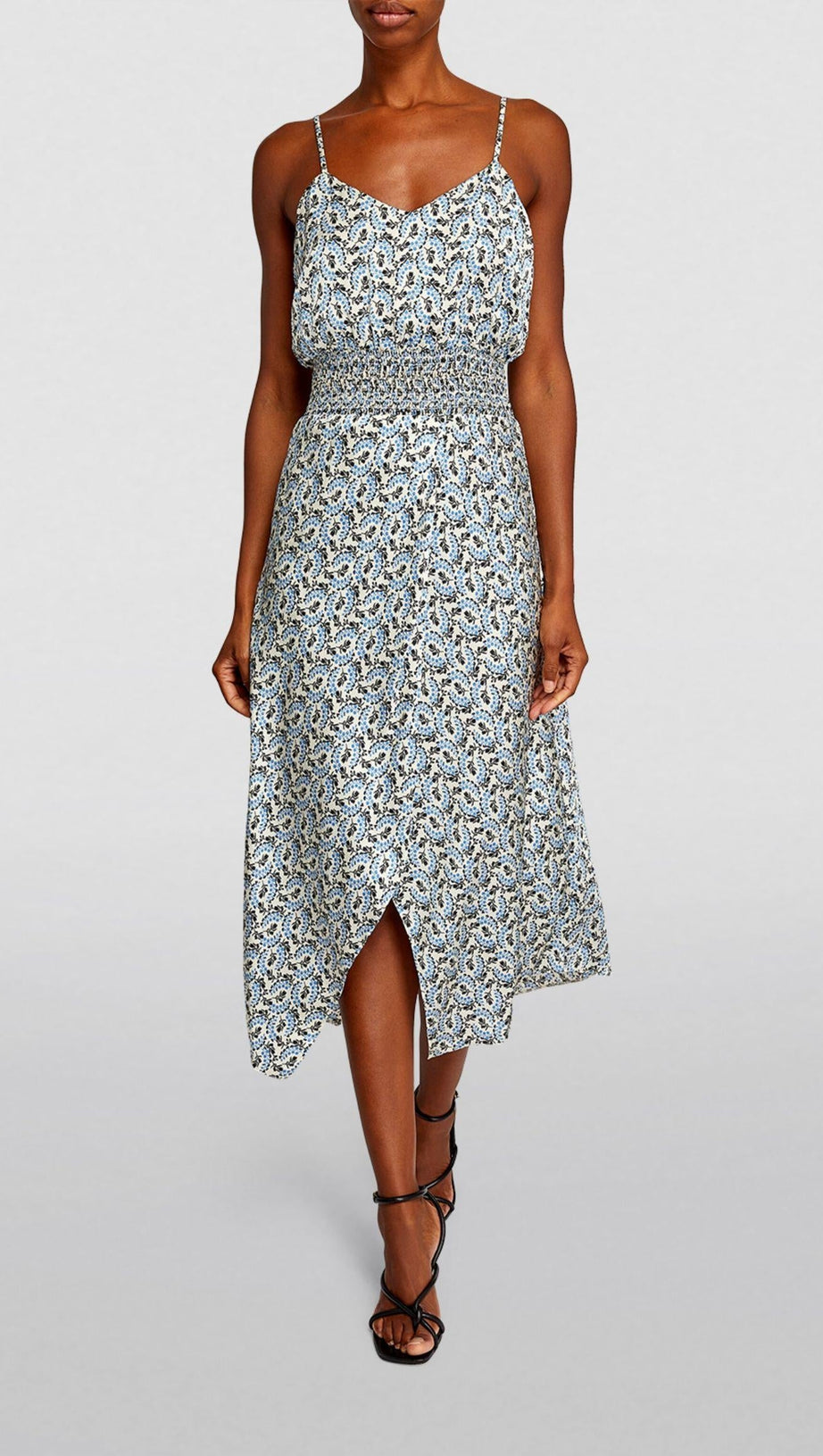 COMPLETO CON GONNA IN RASO STAMPATO E TOP CORTO 