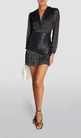 CROSSOVER SHIMMER MINI DRESS