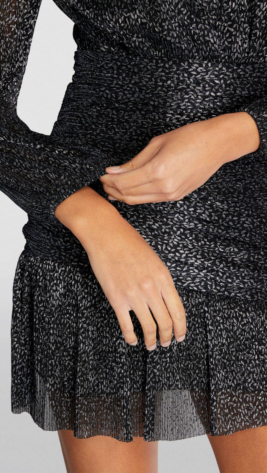 CROSSOVER SHIMMER MINI DRESS