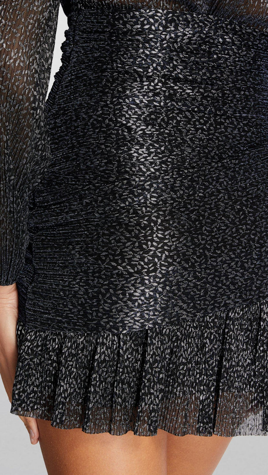 CROSSOVER SHIMMER MINI DRESS