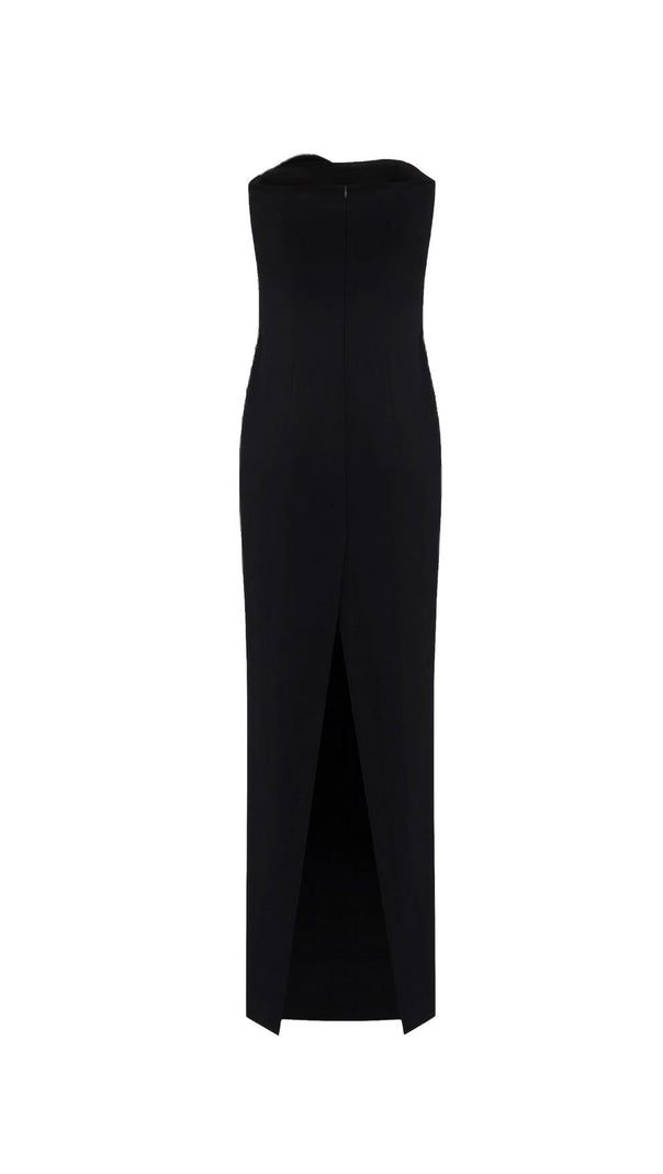 AIIZIE CRYSTAL EMBELLISHED MAXI DRESS IN BLACK - product image