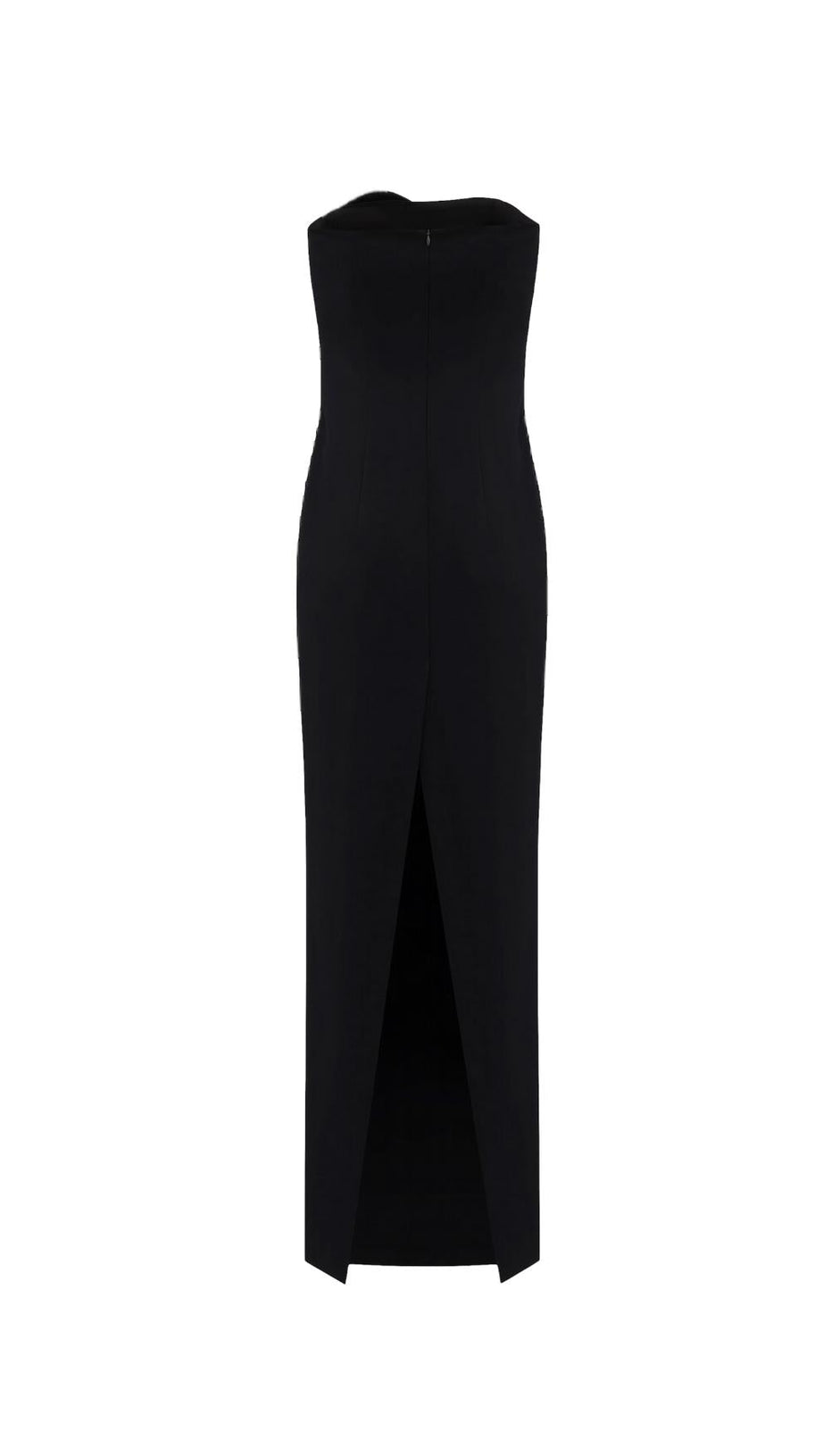 ABITO LUNGO NERO CON CRISTALLI 