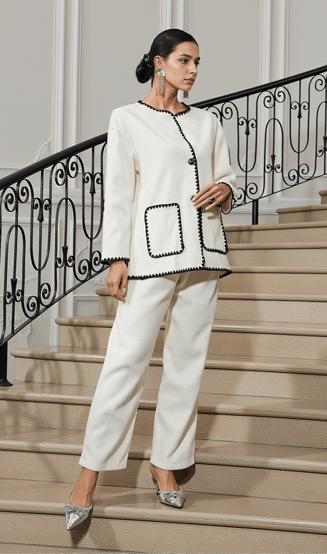 Set di pantaloni con tasche patchwork Tekoa