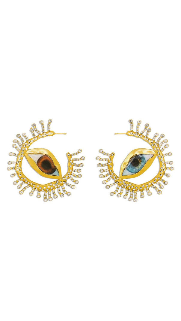 AIIZIE CRYSTAL HETEROCHROMIA EARRINGS - product image