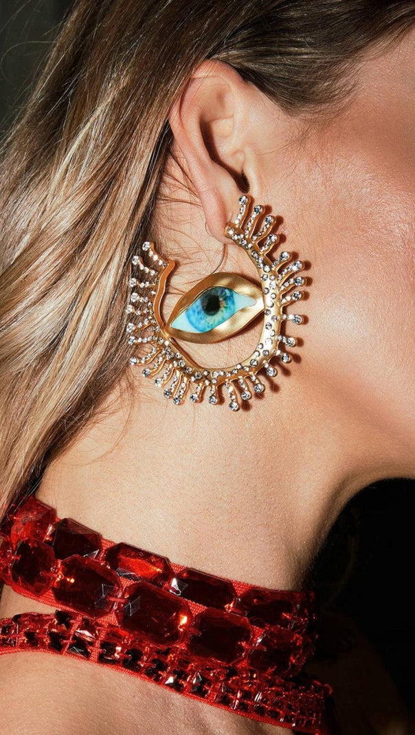 AIIZIE CRYSTAL HETEROCHROMIA EARRINGS - product image