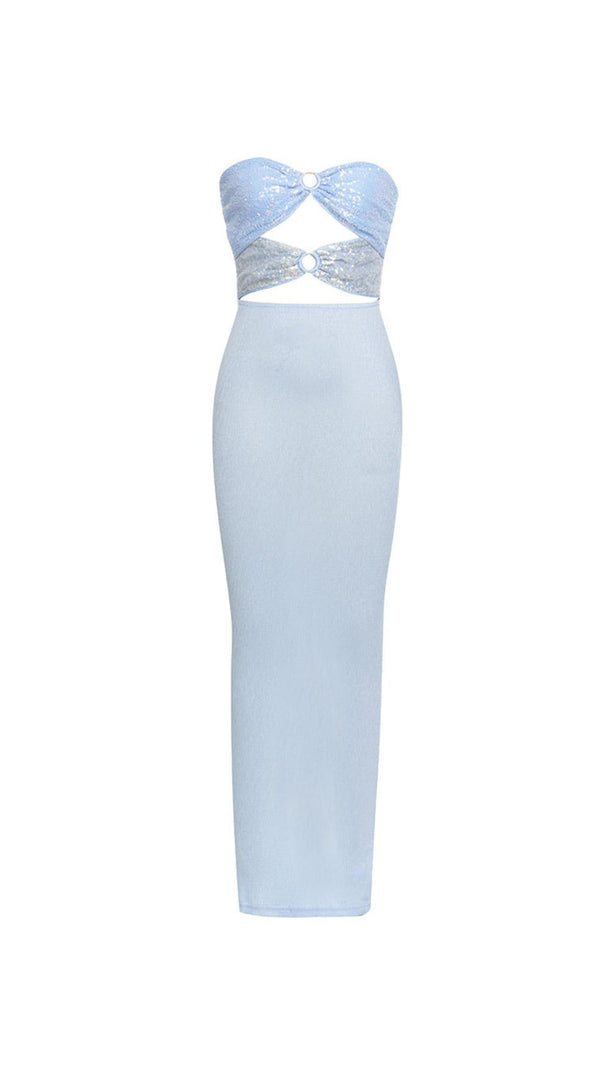 AIIZIE CUT OUT DETAIL TUBE BODYCON MAXI DRESS - product image