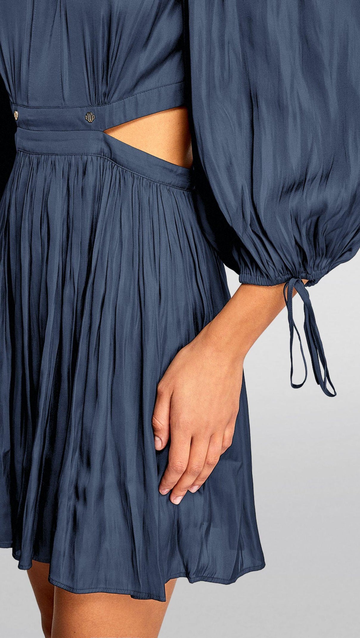 AIIZIE CUTOUT TIE SLEEVE MINI DRESS - product image