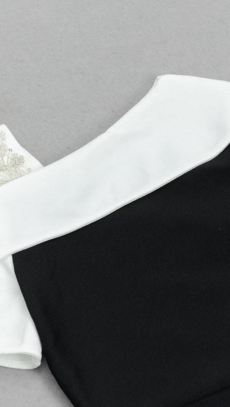 ABITO MIDI A SPALLA DIAGONALE A SCHIENA 