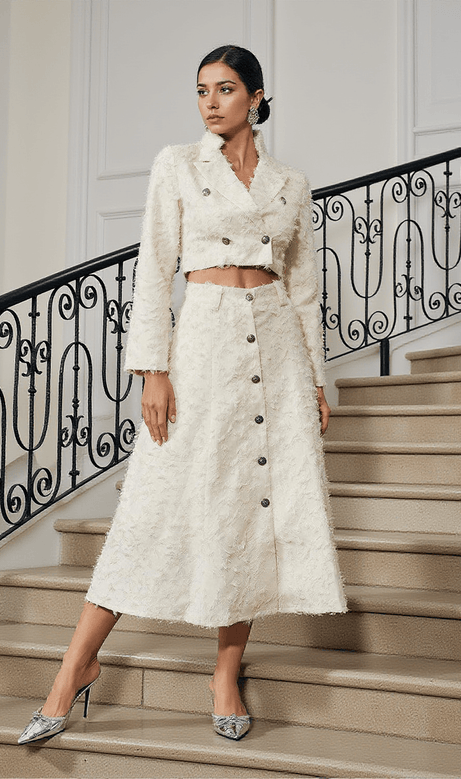 Mitzi Fringe Skirt Set
