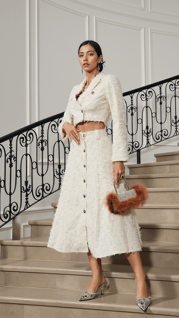 AIIZIE MITZI FRINGE SKIRT SET - product image