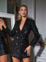 Zinnia Sequin Blazer Dress