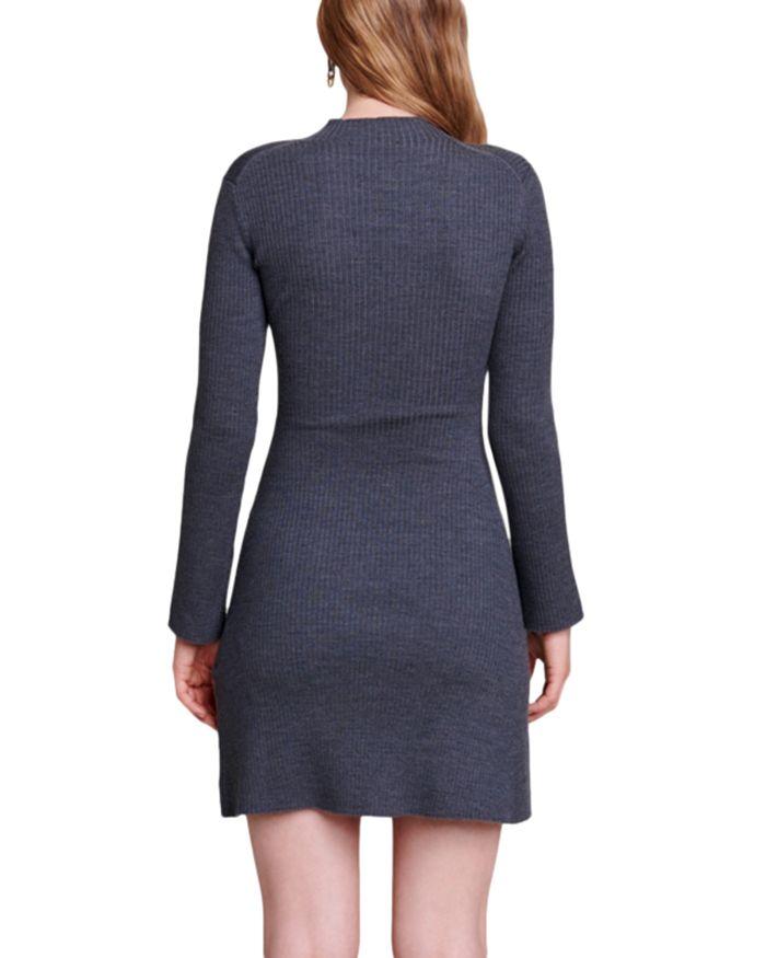 AIIZIE EMBELLISHED RIBBED-KNIT MINI DRESS - product image
