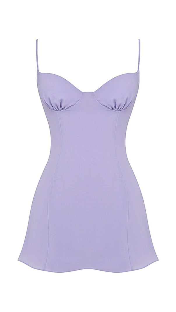 AIIZIE CHRISTIANA LAVENDER MINI DRESS - product image