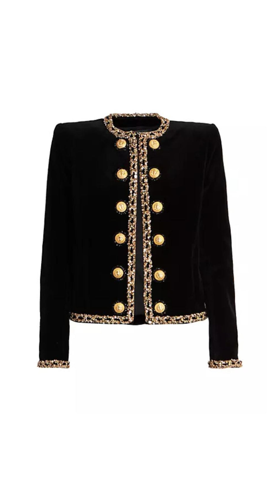 GIACCA IN VELLUTO DECORATO IN NERO