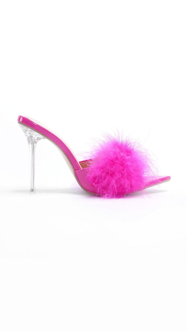 AIIZIE FEATHER POINTED TOE STILETTOS - product image