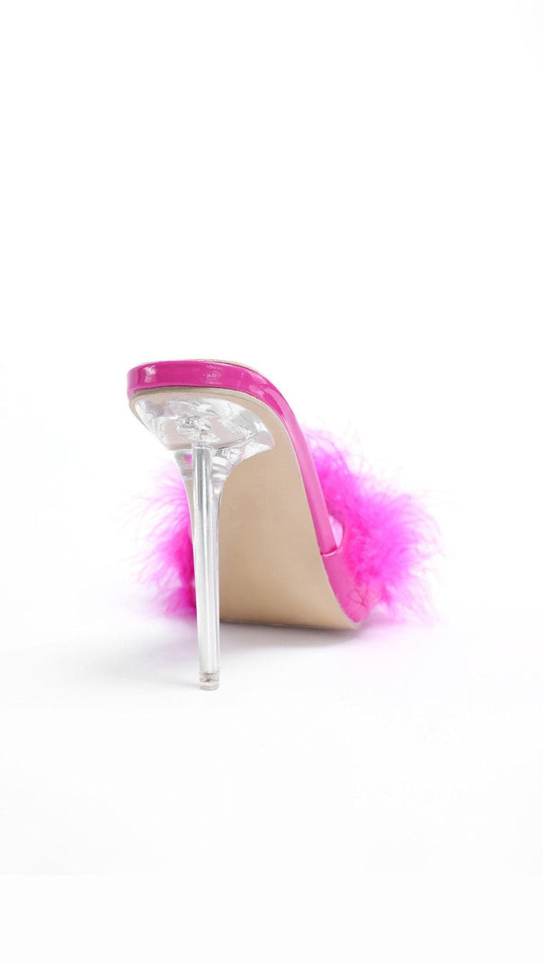 AIIZIE FEATHER POINTED TOE STILETTOS - product image