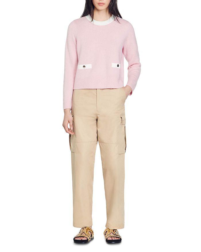 AIIZIE FINE KNIT BACK BUTTON SWEATER - product image