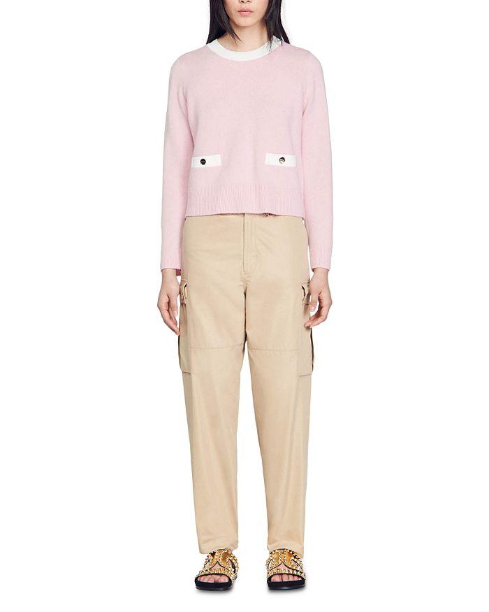 AIIZIE FINE KNIT BACK BUTTON SWEATER - product image
