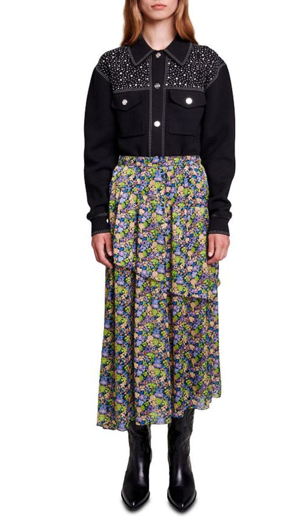 AIIZIE FLORAL RUFFLE SKIRT - product image