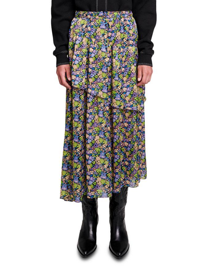 AIIZIE FLORAL RUFFLE SKIRT - product image