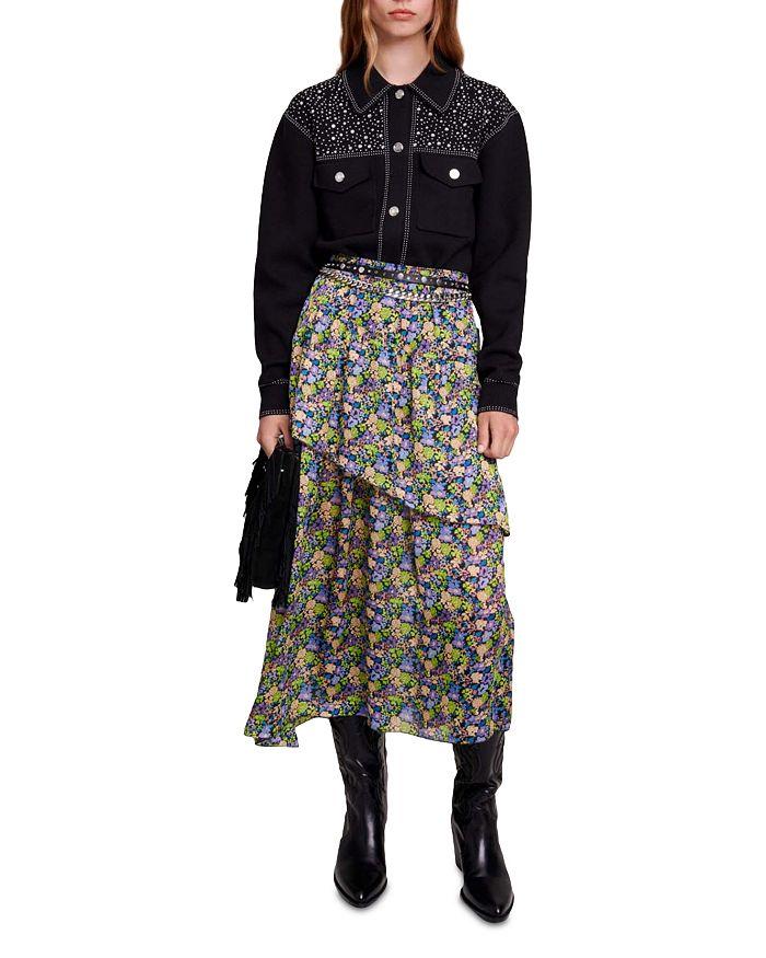 AIIZIE FLORAL RUFFLE SKIRT - product image