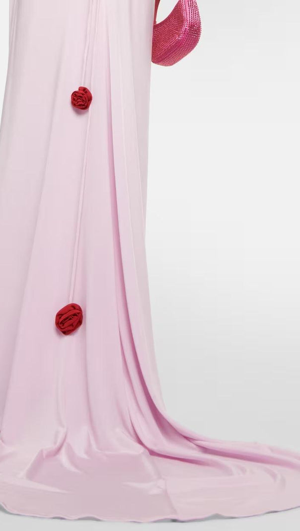 AIIZIE FLORAL-APPLIQUÉ ONE-SHOULDER GOWN - product image