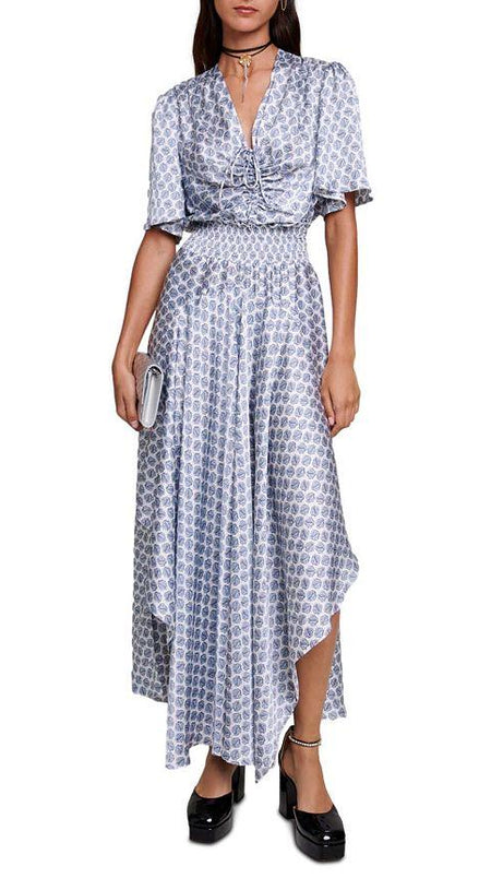 KLEID MIT ASYMMETRISCHEM SAUM 