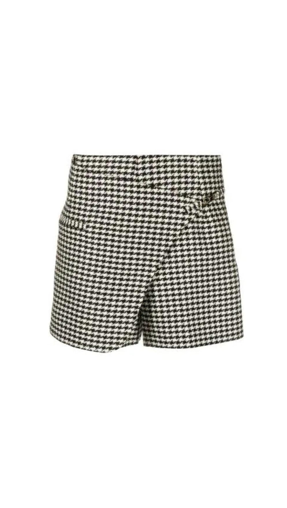 ASYMMETRISCHE SHORTS MIT HAHNENTRITTMUSTER 