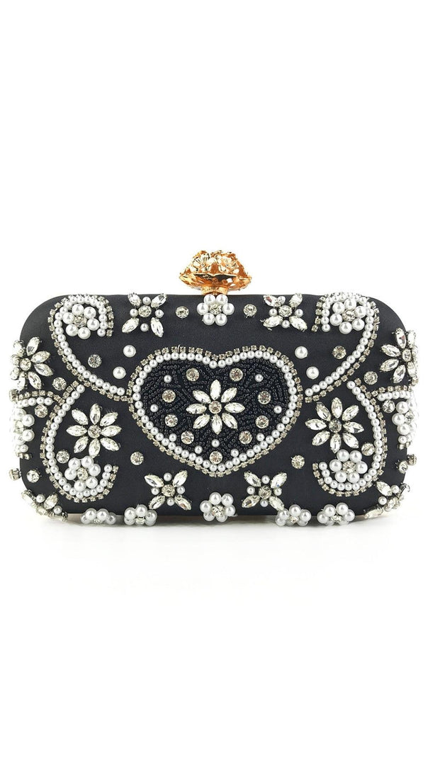 AIIZIE BEADED DIAMONDS CLUTCH - product image