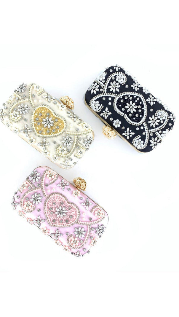 AIIZIE BEADED DIAMONDS CLUTCH - product image
